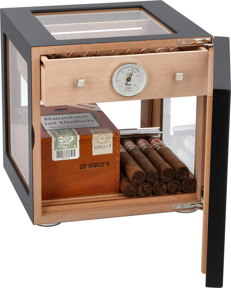 Adorini Humidor Cube Deluxe Schwarz