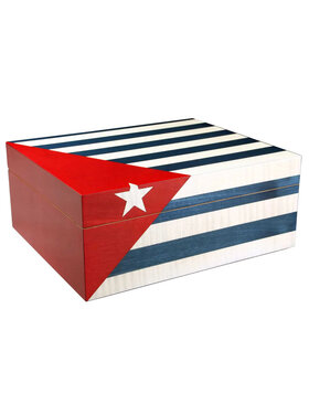 Adorini Humidor Cuba Te Amo Medium Deluxe Kuba Flagge für 75 Zigarren