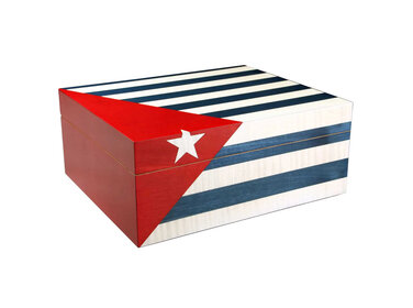 Adorini Humidor Cuba Te Amo Medium Deluxe Kuba Flagge für 75 Zigarren