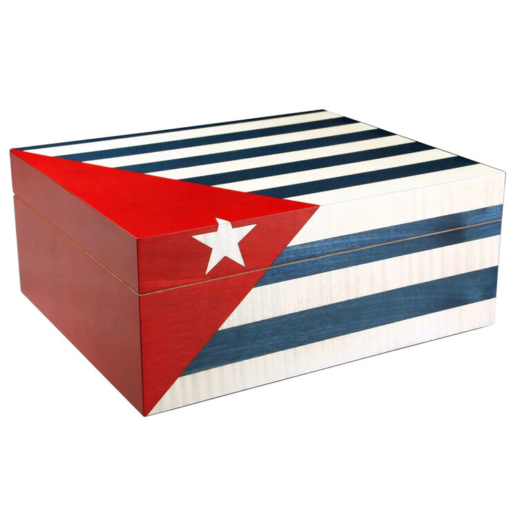 Adorini Humidor Cuba Te Amo Medium Deluxe Kuba Flagge für 75 Zigarren