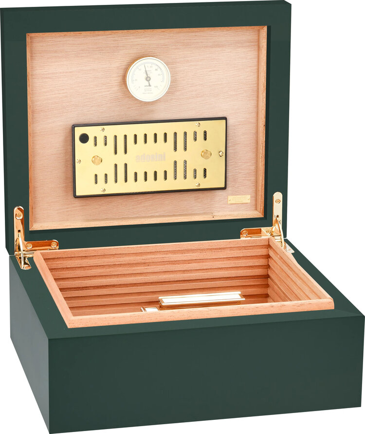 Adorini Humidor Medium Deluxe Midnight Green