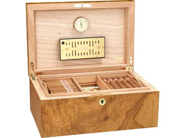 Adorini Humidor Salento Olivenholz Medium Deluxe für 75 Zigarren