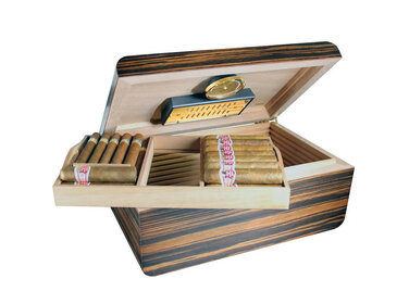 Adorini Humidor Novara Grande Deluxe Ebenholz für 150 Zigarren