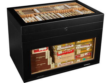 Adorini Humidor Portico Deluxe Schwarz für 400 Zigarren