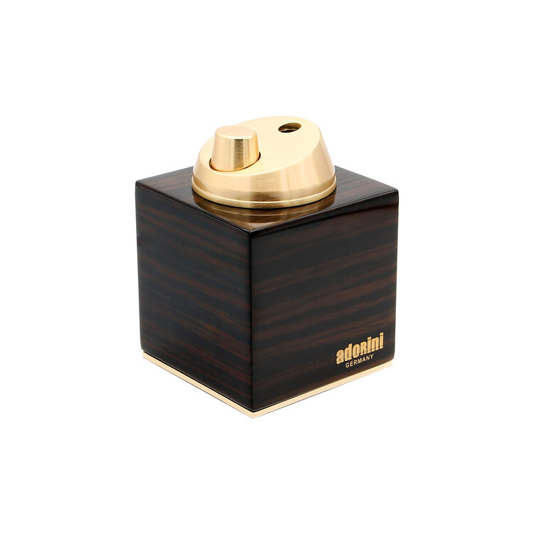 Adorini Tischfeuerzeug Hochglanz schwarz Gold