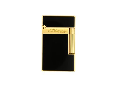 S.T. Dupont Ligne 2 Feuerzeug Schwarzlack Gelbgold 016884