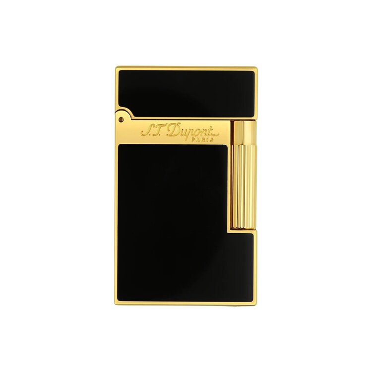 S.T. Dupont Ligne 2 Feuerzeug Schwarzlack Gelbgold 016884