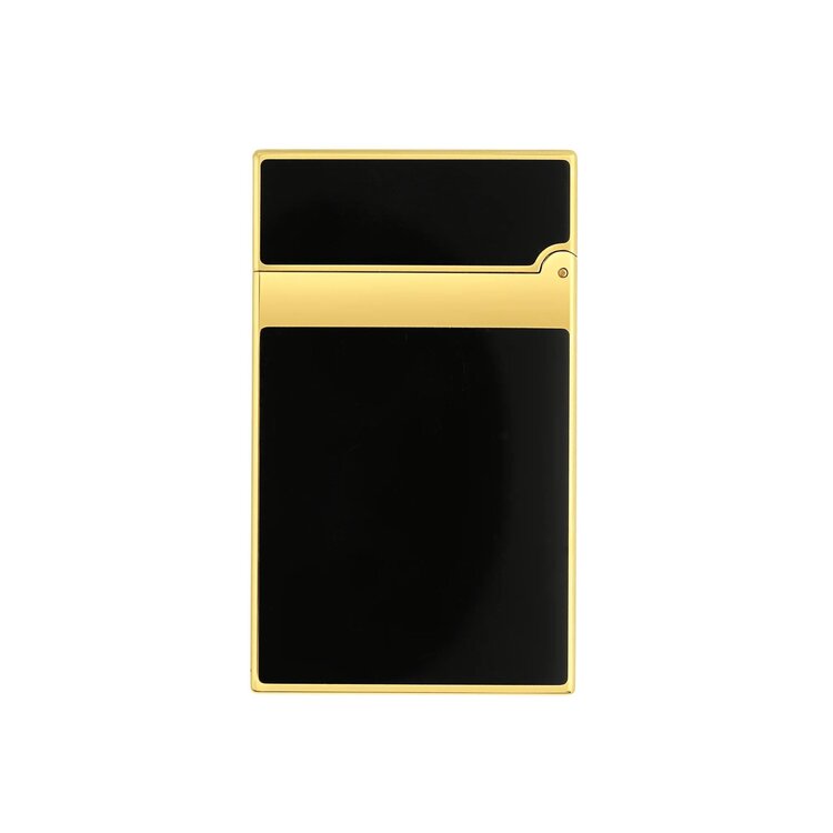 S.T. Dupont Ligne 2 Feuerzeug Schwarzlack Gelbgold 016884