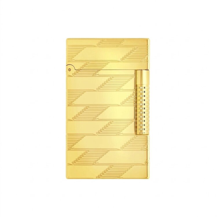 S.T. Dupont Le Grand Feuerzeug Guillochiert Monogram 1872 Gelbgold C23178