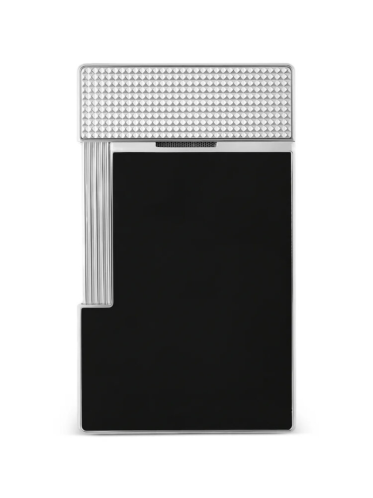 S.T. Dupont  Le Grand Feuerzeug Schwarzlack/Palladium Diamond Head C23780CL