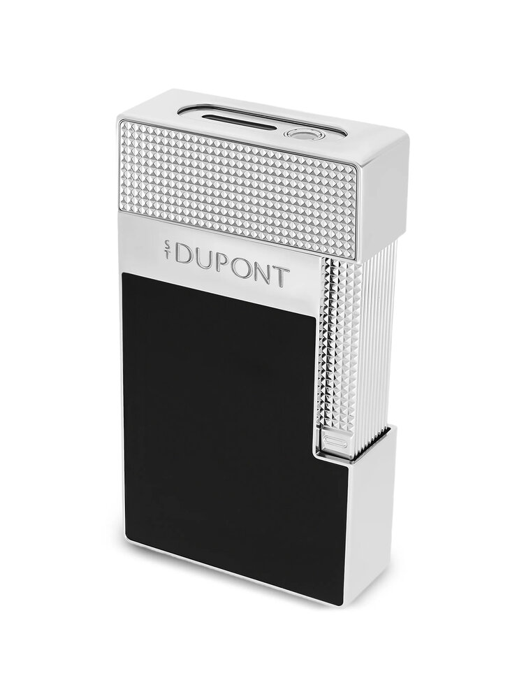 S.T. Dupont  Le Grand Feuerzeug Schwarzlack/Palladium Diamond Head C23780CL
