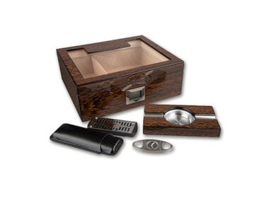 Angelo Humidor Glasdeckel 50 Zigarren Set