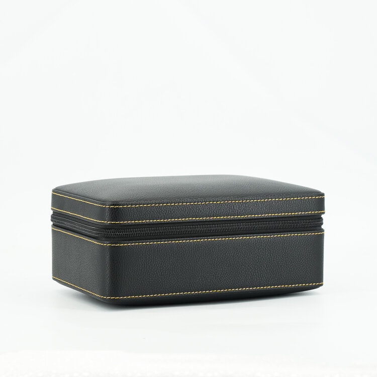 Guevara  Reisehumidor ZD017 Leder Schwarz mit Hygrometer