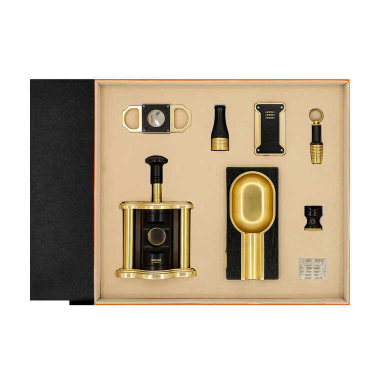 Guevara Zigarren-Geschenkset RAG-6701 Luxus 7-teilig Schwarz/Gold