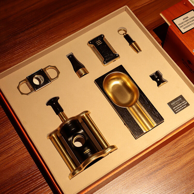 Guevara Zigarren-Geschenkset RAG-6701 Luxus 7-teilig Schwarz/Gold