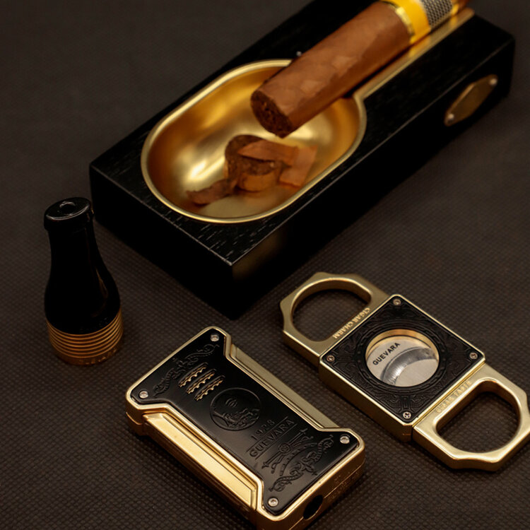 Guevara Zigarren-Geschenkset RAG-6701 Luxus 7-teilig Schwarz/Gold