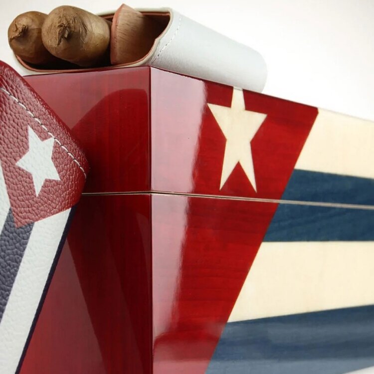 Adorini Humidor Cuba Te Amo Grande Deluxe Kuba Flagge für 150 Zigarren