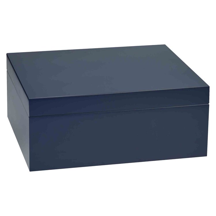 Adorini Humidor Medium Deluxe Midnight Blue Soft-Touch für 75 Zigarren