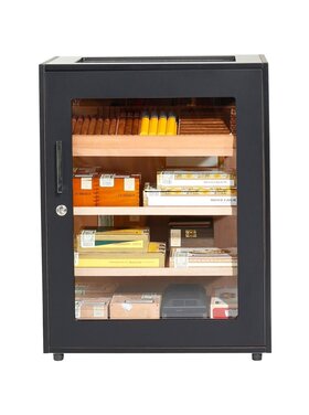 Adorini Humidorschrank Salina Schwarz mit elektronischer Befeuchtung