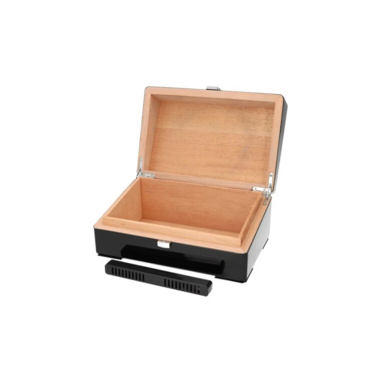 Angelo Humidor Schwarz Hochglanz für ca. 15 Zigarren