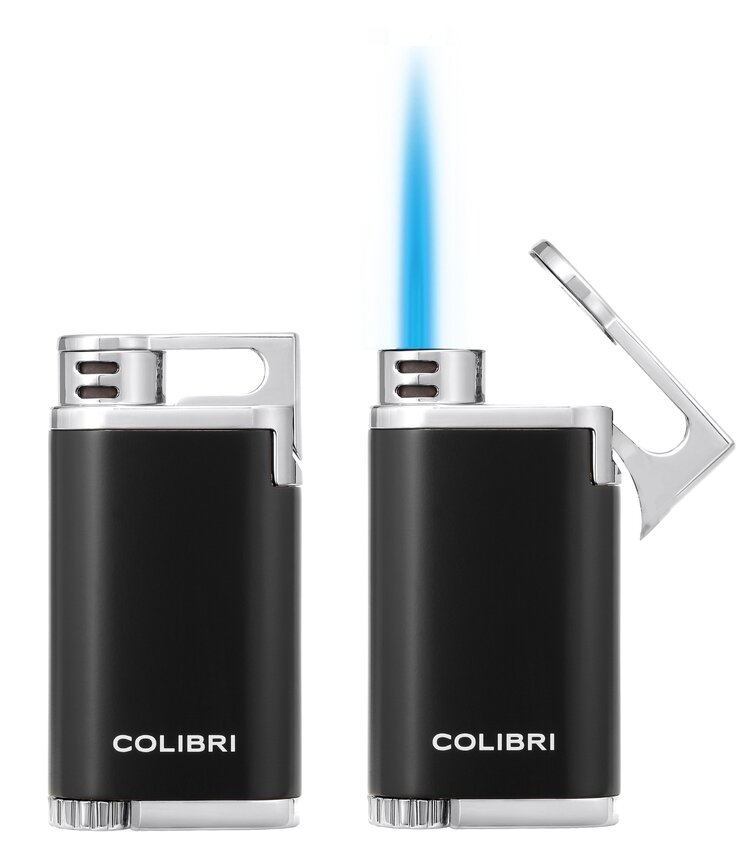 Colibri  Belmont Feuerzeug Schwarz/Chrom