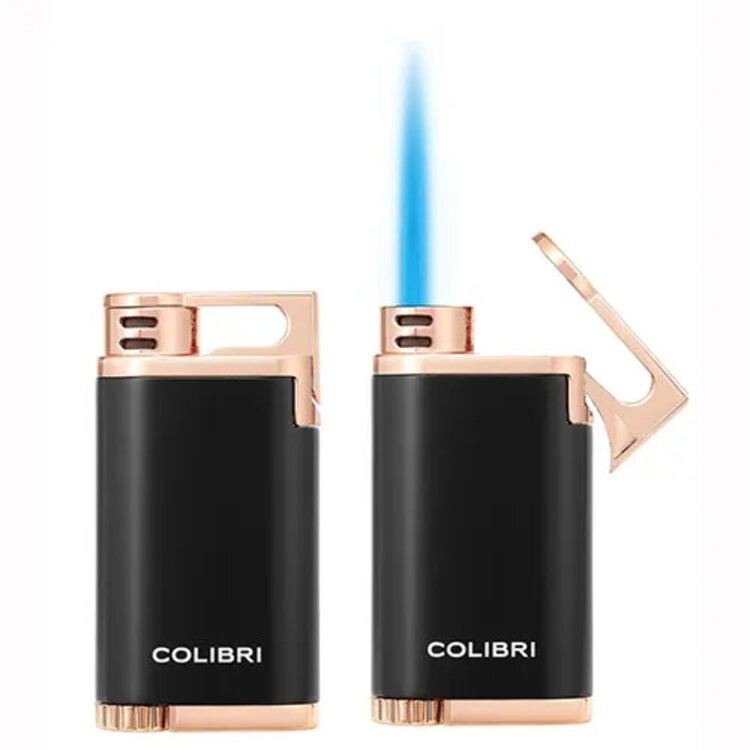 Colibri Belmont Feuerzeug Schwarz/Roségold