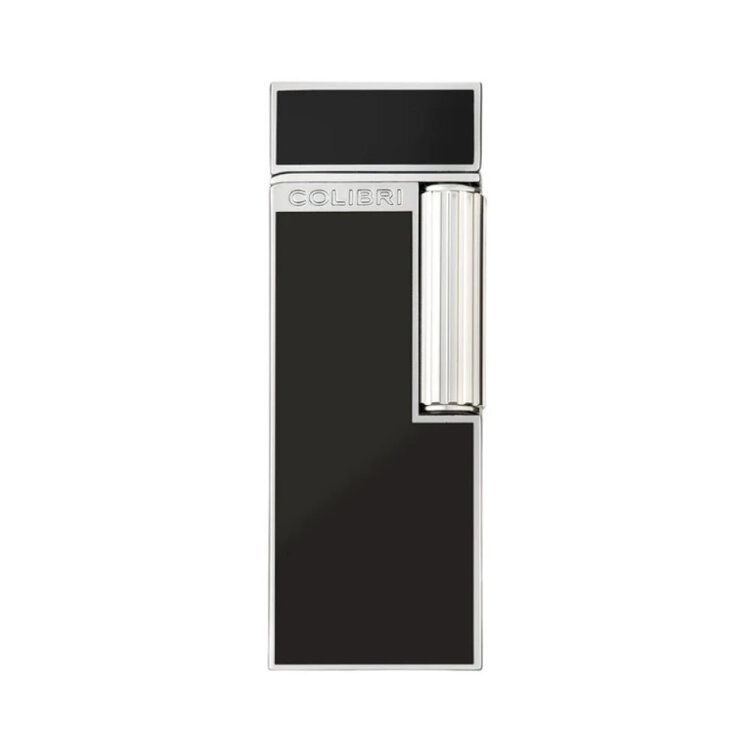 Colibri Continental Feuerzeug Schwarz/Chrom mit Softflamme