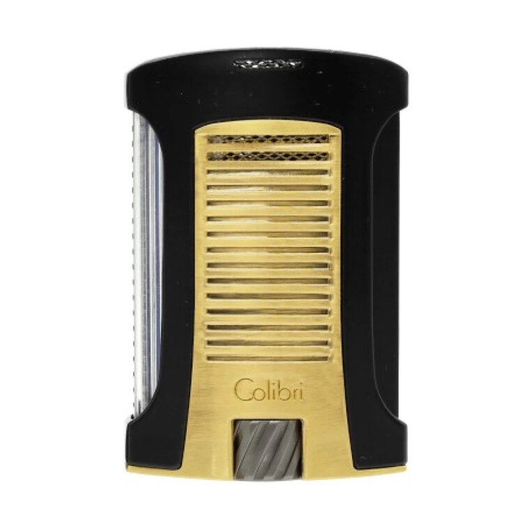 Colibri Daytona Feuerzeug Schwarz/Gold mit Single-Jet-Flamme