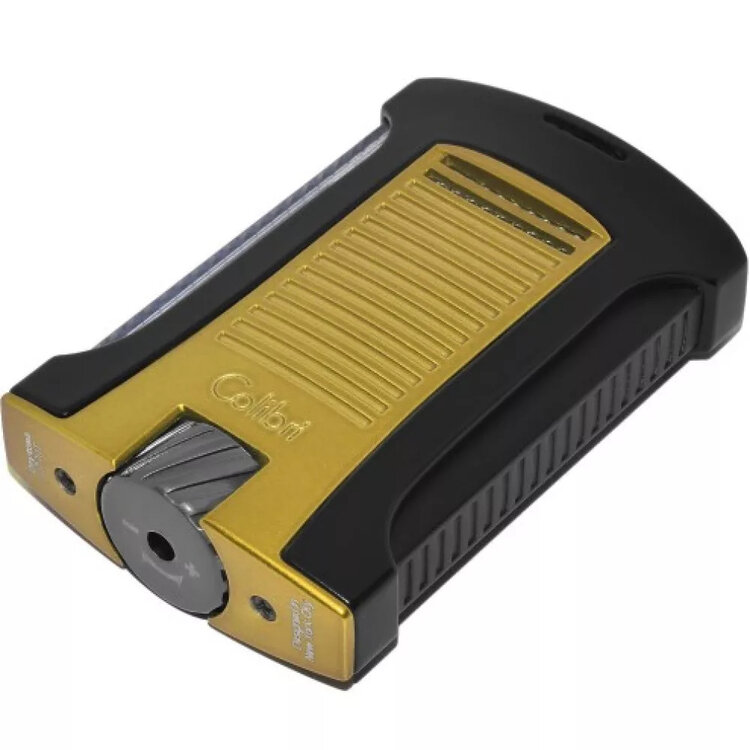 Colibri Daytona Feuerzeug Schwarz/Gold mit Single-Jet-Flamme