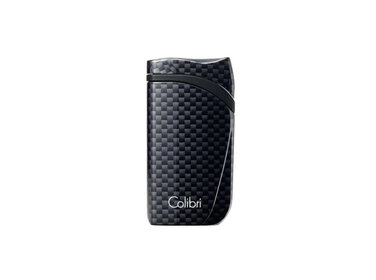 Colibri  Feuerzeug Falcon Carbon Schwarz mit Schrägflamme