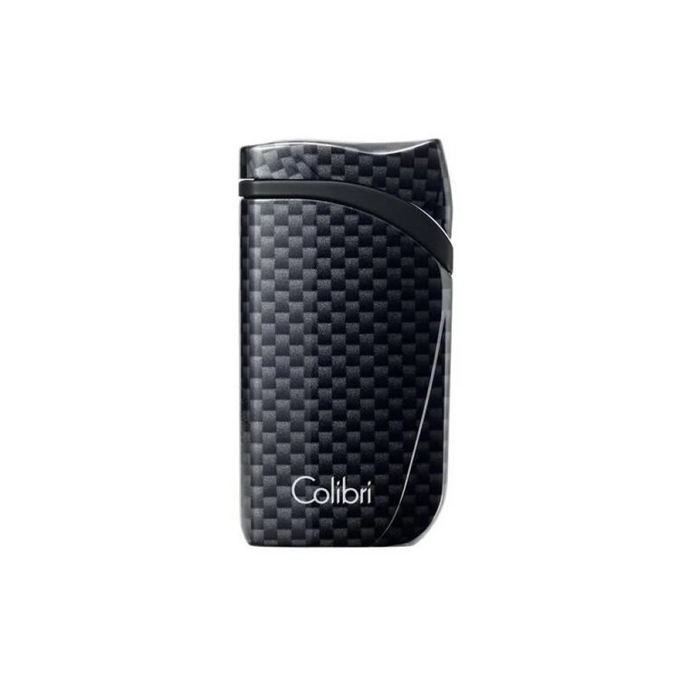 Colibri  Falcon Feuerzeug Carbon Schwarz mit Schrägflamme