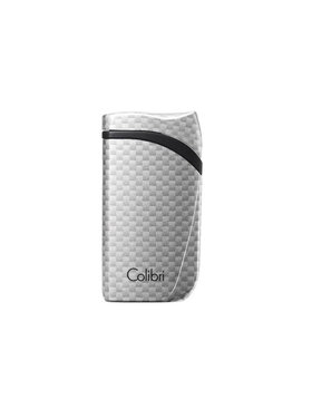 Colibri Falcon Feuerzeug Carbon Silber mit Schrägflamme