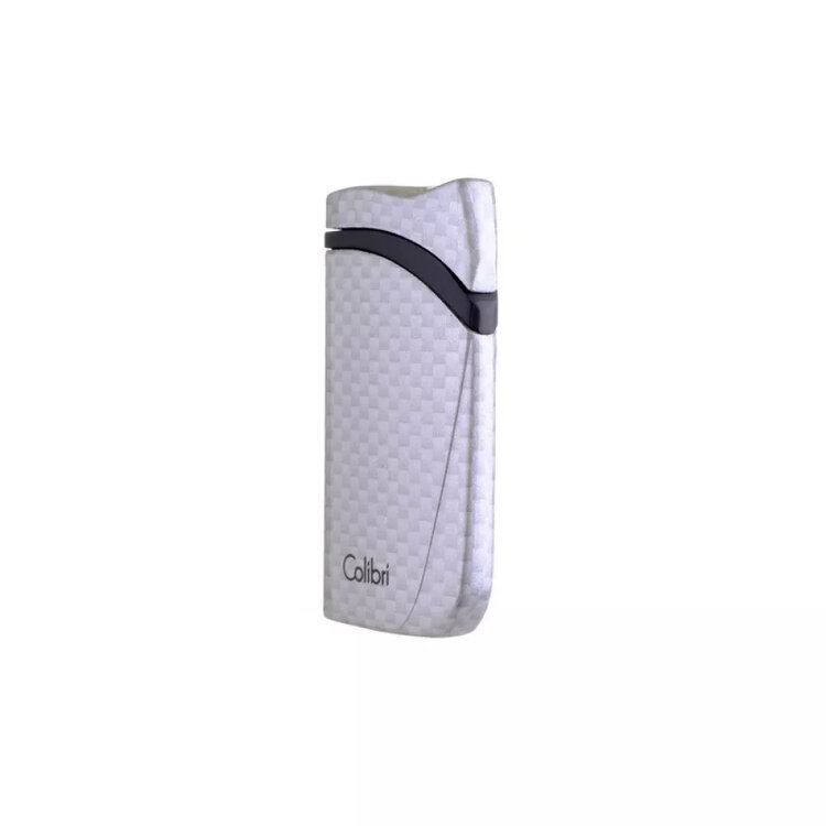 Colibri Falcon Feuerzeug Carbon Silber mit Schrägflamme