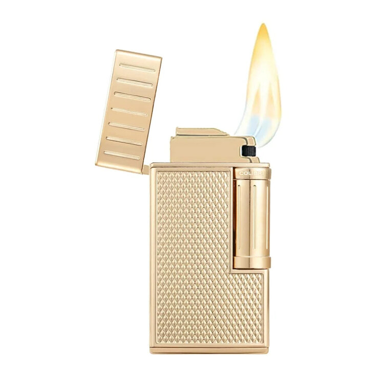 Colibri  Julius Feuerzeug Gold mit Doppel-Softflamme