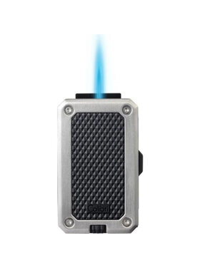 Colibri Rally Feuerzeug Chrom/Schwarz mit Jet-Flamme