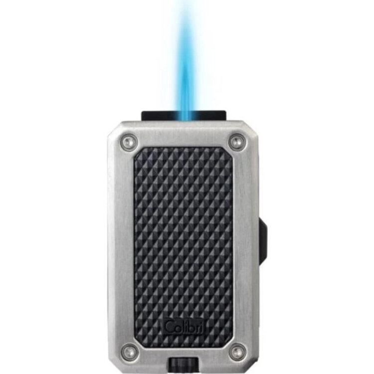 Colibri Rally Feuerzeug Chrom/Schwarz mit Jet-Flamme