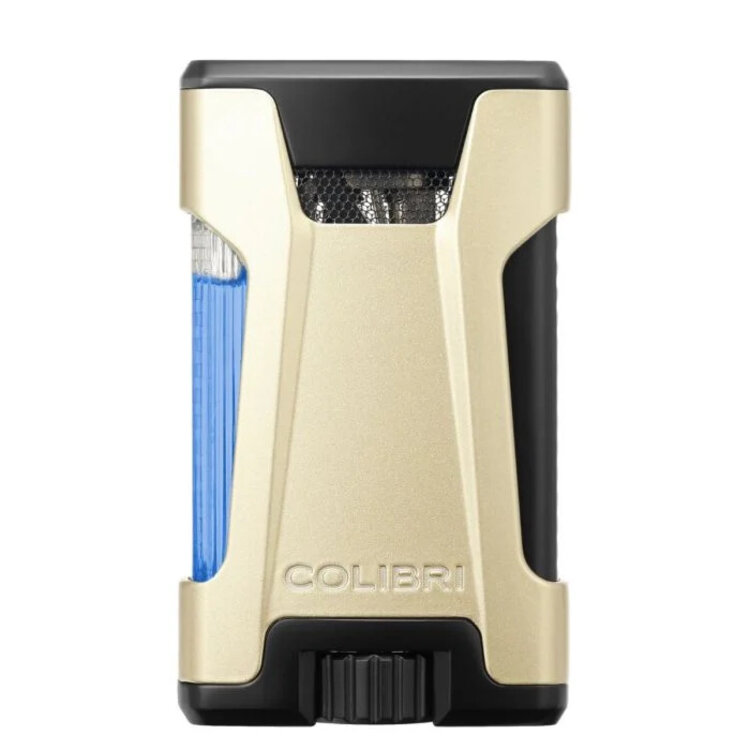Colibri Rebel Feuerzeug Gold mit Doppel-Jet