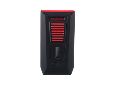 Colibri  Feuerzeug Slide Schwarz/Rot mit Doppel-Jet und Bohrer 7 mm