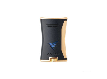 Colibri  Feuerzeug Slim Schwarz/Gold mit Jet-Flamme