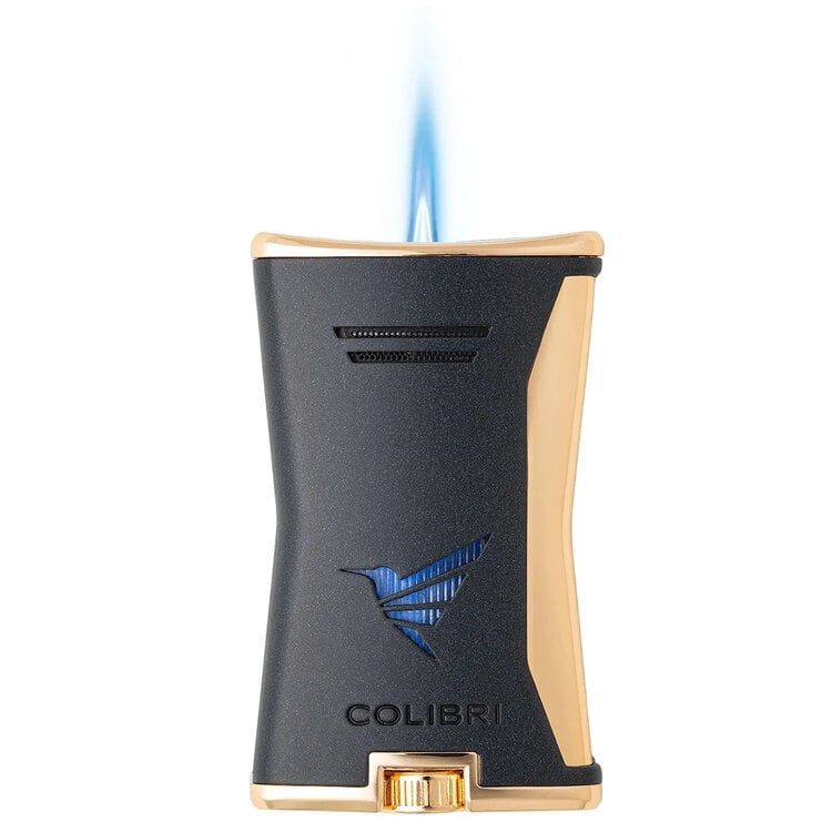 Colibri  Slim Feuerzeug Schwarz/Gold