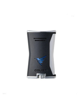 Colibri Slim Feuerzeug Schwarz/Chrom