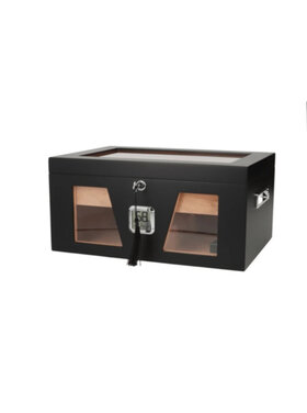 Angelo Gastro-Humidor Schwarz abschliessbar für 100–120 Zigarren