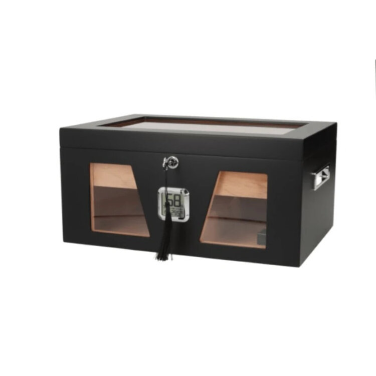 Angelo Gastro-Humidor Schwarz abschliessbar für 100–120 Zigarren