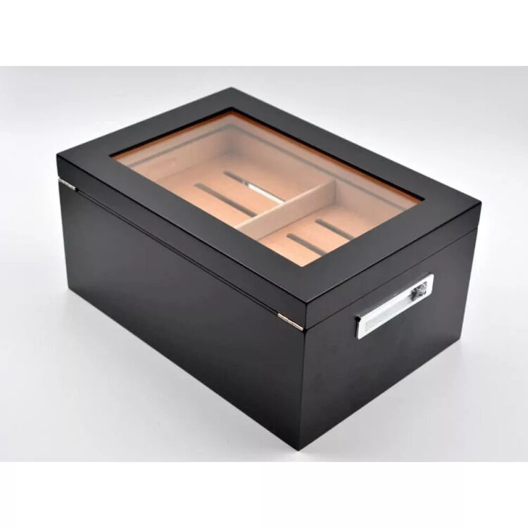 Angelo Gastro-Humidor Schwarz abschliessbar für 100–120 Zigarren