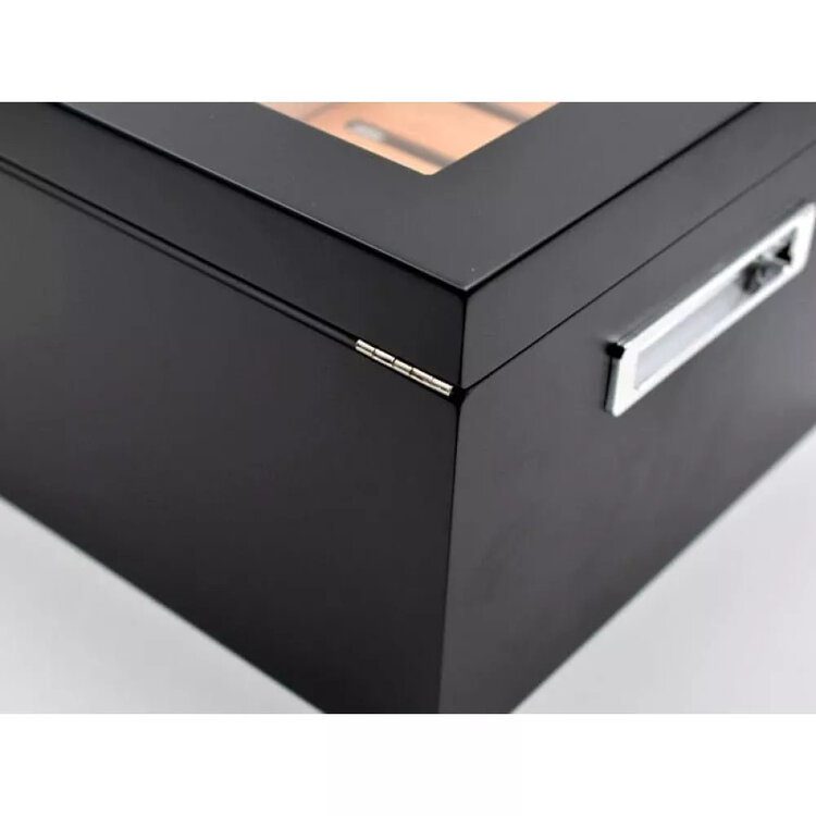 Angelo Gastro-Humidor Schwarz abschliessbar für 100–120 Zigarren
