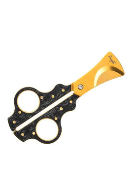 Angelo Zigarrenschere Schwarz matt mit Gold