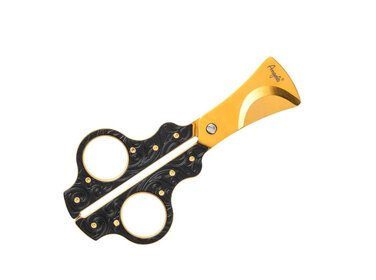Angelo Zigarrenschere Edelstahl Schwarz matt/Gold