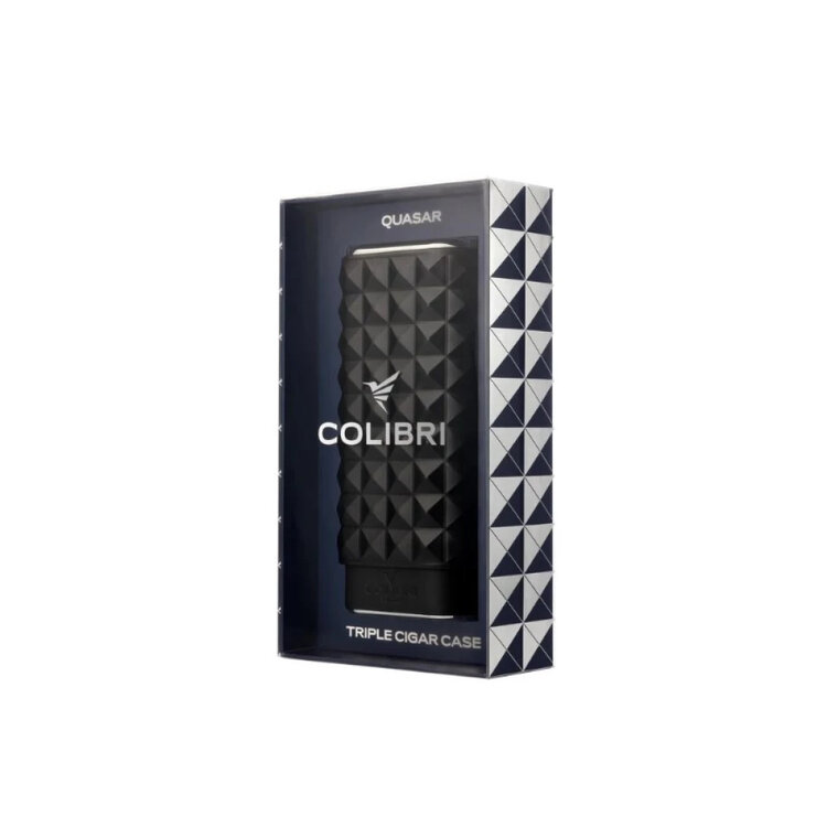 Colibri  Quasar Zigarrenetui Schwarz für 3 Zigarren