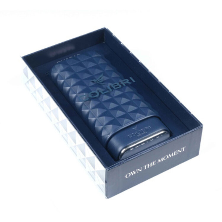 Colibri Quasar Zigarrenetui Marineblau für 3 Zigarren