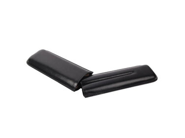 Graziani Zigarrenetui Leder Schwarz für 2 Double Corona